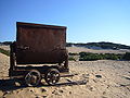 Piscinas, mining trolley on the beach.jpg
