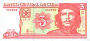 3 песо 2004 года. Лицевая сторона с изображением Че Гевары
