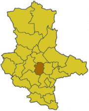 Бернбург (район) на карте