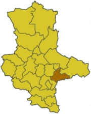 Биттерфельд (район) на карте