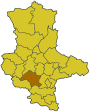 Мансфельд (район) на карте