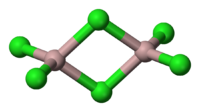 Хлорид алюминия: вид молекулы