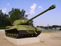 IS-2 tank Monument at WWII Memorial in Shatki.JPG