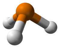 Фосфин: вид молекулы