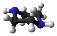 Пиперазин: вид молекулы