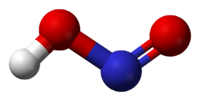 Азотистая кислота: вид молекулы