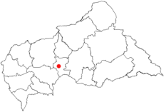 Location of Sibut in the Central African Republic