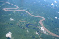 Снимок реки с воздуха