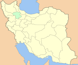 Карта Ирана с подсвеченной провинцией Зенджан