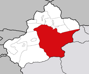 Баянгол-Монгольский автономный округ на карте