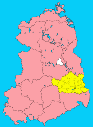 Округ Котбус на карте