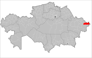 Катон-Карагайский район на карте