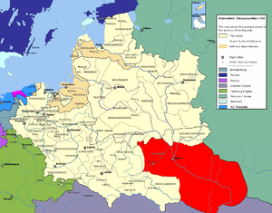 Киевское воеводство на карте