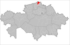 Кызылжарский район на карте