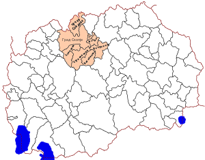 Скопский регион на карте