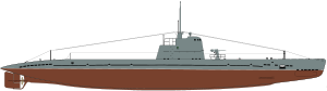 Shadowgraph Malyutka class XII series submarine.svg