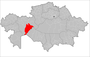 Шалкарский район на карте