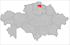 Тайыншинский район на карте