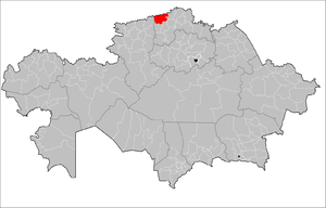 Жамбылский район на карте