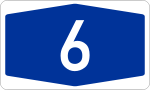 Bundesautobahn 6 number.svg