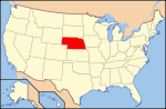 Небраска на карте США