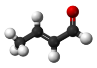 Кротоновый альдегид: вид молекулы