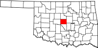 Округ Оклахома на карте