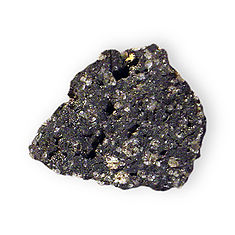 Leucite in rock w- nepheline Potassium aluminum silicate Albano Hills Italy 1927.jpg