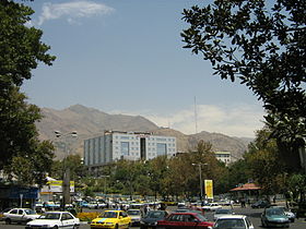 Вид на гору из Тегерана.