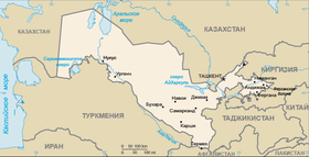 карта: География Узбекистана