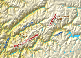 Расположение Язгулемского хребта