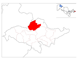 Избасканский район, карта