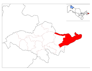 Кургантепинский район, карта