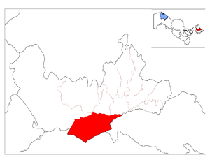 Мингбулакский район на карте