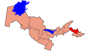 Наманганская область на карте