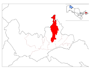Янгикурганский район на карте