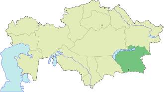 Алматинская область на карте