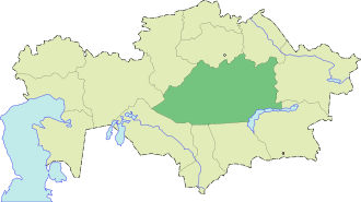 Карагандинская область на карте