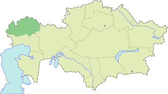 Западно-Казахстанская область на карте